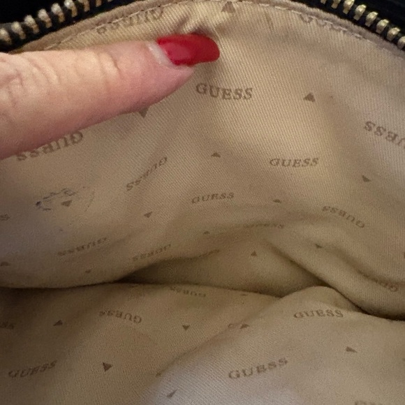 Guess Embossed Brown Tote - Picture 3 of 5